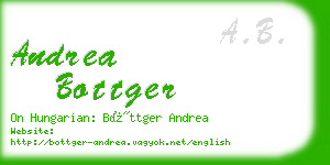 andrea bottger business card